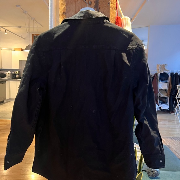 Aritzia tna black denim shirt size 1 - Picture 3 of 4